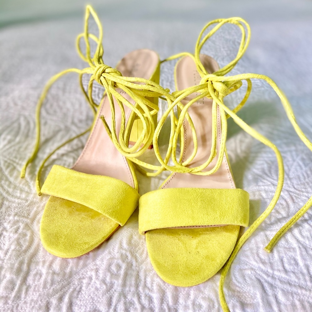 ASOS - public desire heels in chartreuse
